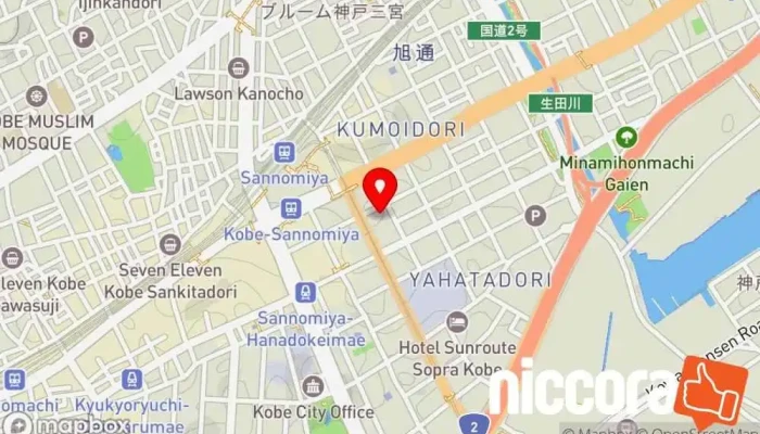 の地図 エム・イー・ジー（株） 人材派遣業, 広告代理店, 請負業者, 職業紹介所, 人事コンサルティング で 神戸市