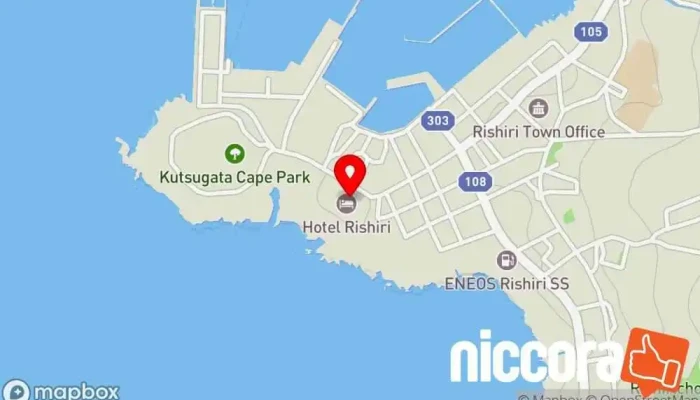 の地図 ホテル利尻 ホテル で 利尻町沓形
