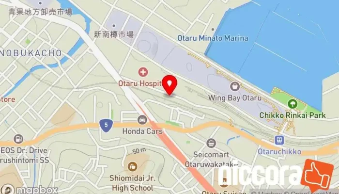 の地図 HRS㈱ コンサルタント, 建設会社, 測量士, 公共事業請負業者 で 小樽市