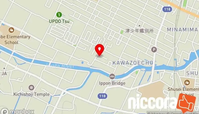 の地図 ijnet コンピューター サポート、サービス で 津市