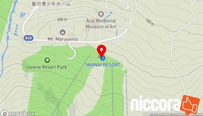 の地図 IWANAI RESORT スキー場, サマーキャンプ で 岩内町
