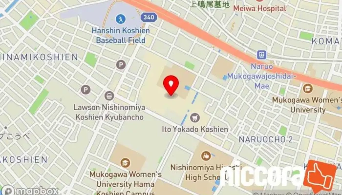 の地図 クリエートにしのみや 一般向け情報案内所 で 西宮市