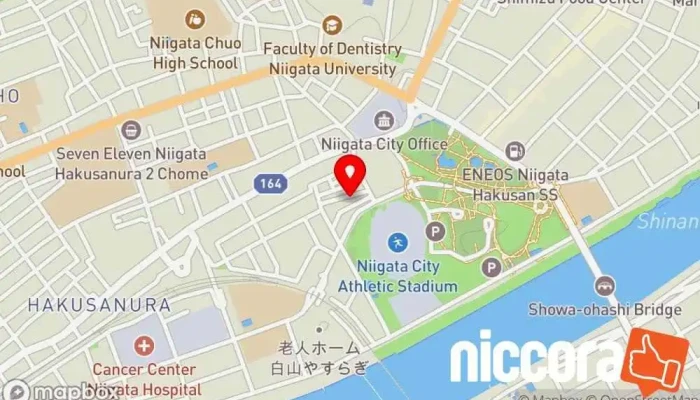 の地図 クリエイティブネットソリューションズ(株) ソフトウェア企業, IT コンサルタント, 店舗 で 新潟市
