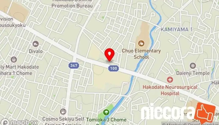 の地図 MIRAI BASE 共同オフィス で 函館市