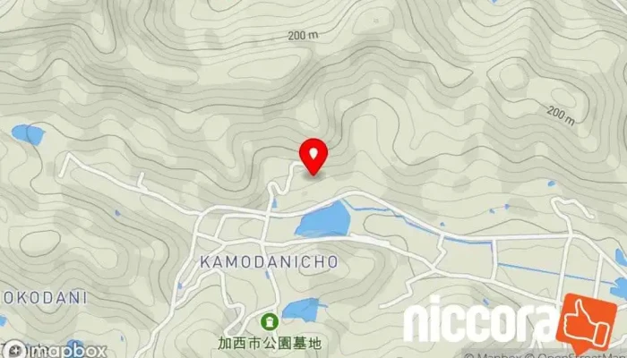 の地図 オークタウン加西（市立研修センター） 屋内宿泊施設 で 加西市