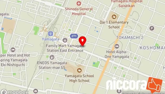 の地図 パーソルテンプスタッフカメイ(株) 山形オフィス 人材派遣業, 人事コンサルティング で 山形市