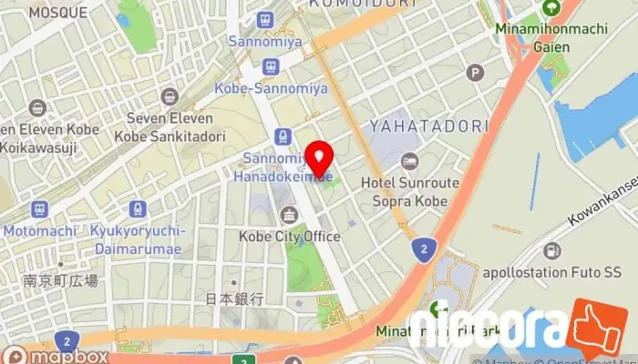 の地図 PCデザイン 神戸三宮店｜パソコン修理/販売・データ復旧・ITサポート パソコン修理店, パソコン用品ショップ, コンピュータ セキュリティ業, パソコン専門店, パソコンショップ, 通信機器販売業者, 中古パソコン店 で 神戸市