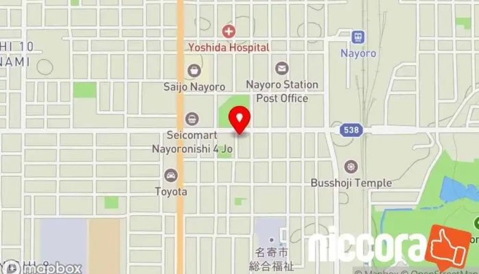 の地図 SCC コンピューター サポート、サービス で 名寄市