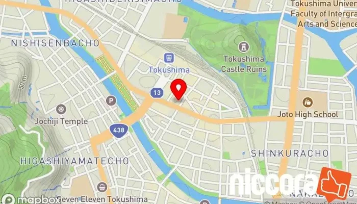 の地図 WDB 徳島ブランチ テクラボ徳島 人材派遣業 で 徳島市