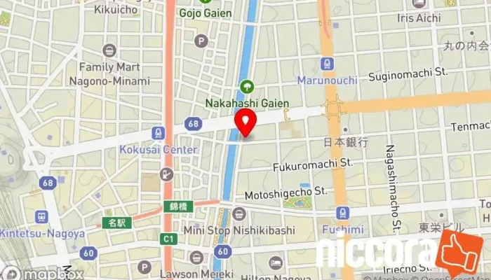 の地図 ゼロホールディングス株式会社 セキュリティー システム販売業者, コール センター, IT コンサルタント, コンピュータ セキュリティ業, コンサルタント, データ復旧業, インターネット マーケティング業, セキュリティー サービス, 電気通信事業者, ウェブ デザイナー で 名古屋市