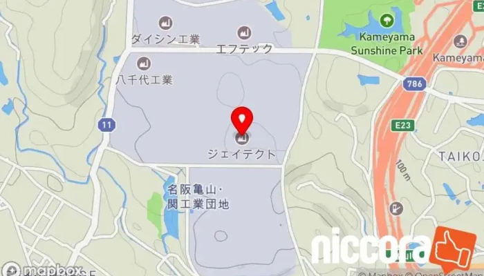 の地図 ジェイテクト 亀山工場 機械工場 で 亀山市