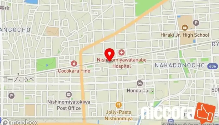 の地図 ジャパンサイバー合同会社 インターネット マーケティング業 で 西宮市